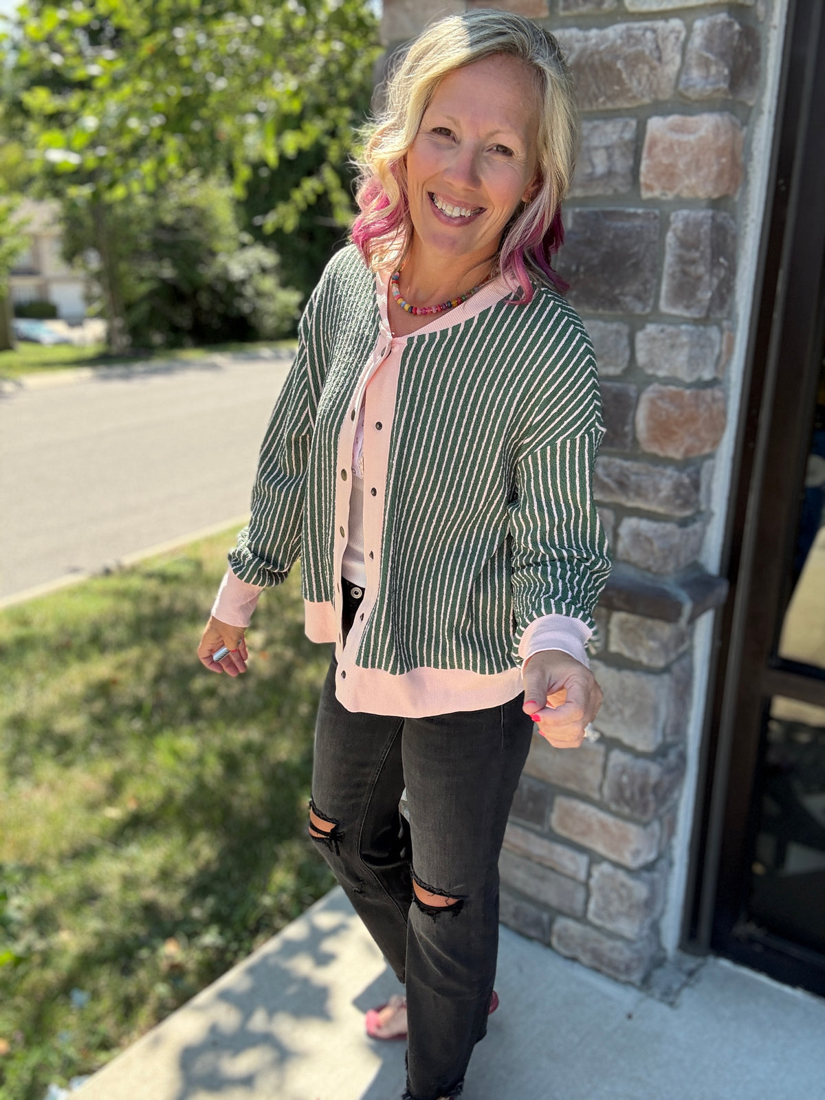 Pretty In Stripes Cardigan