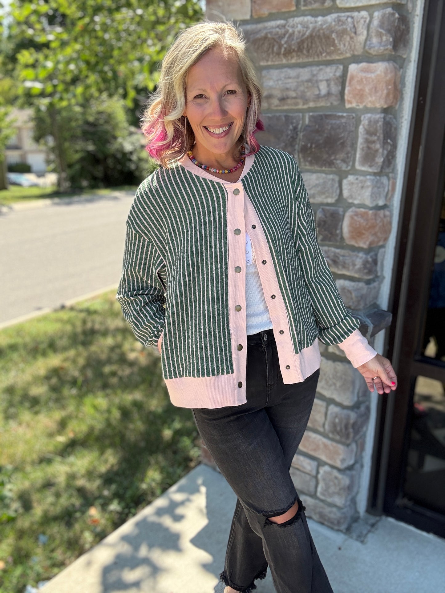 Pretty In Stripes Cardigan