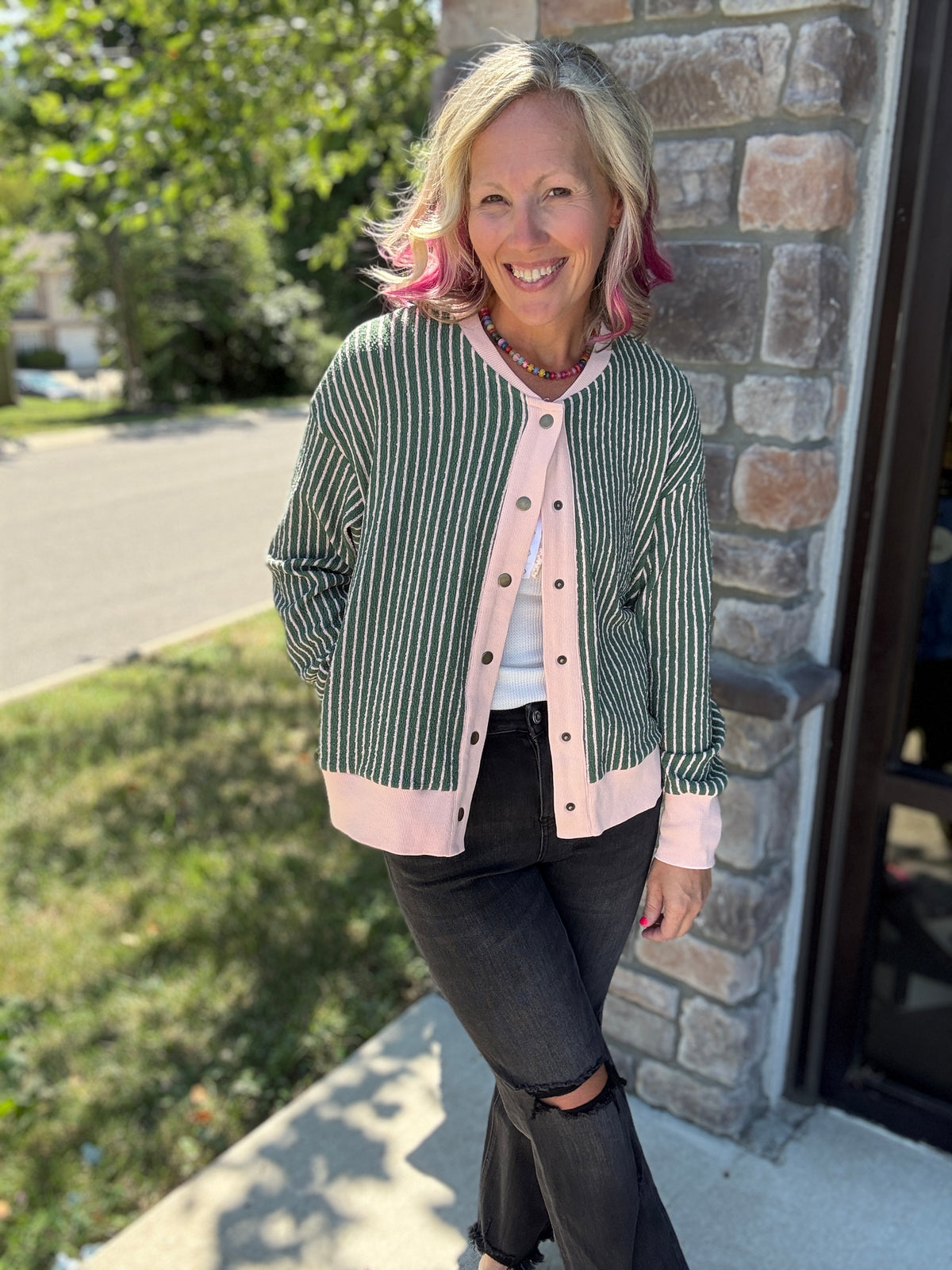 Pretty In Stripes Cardigan
