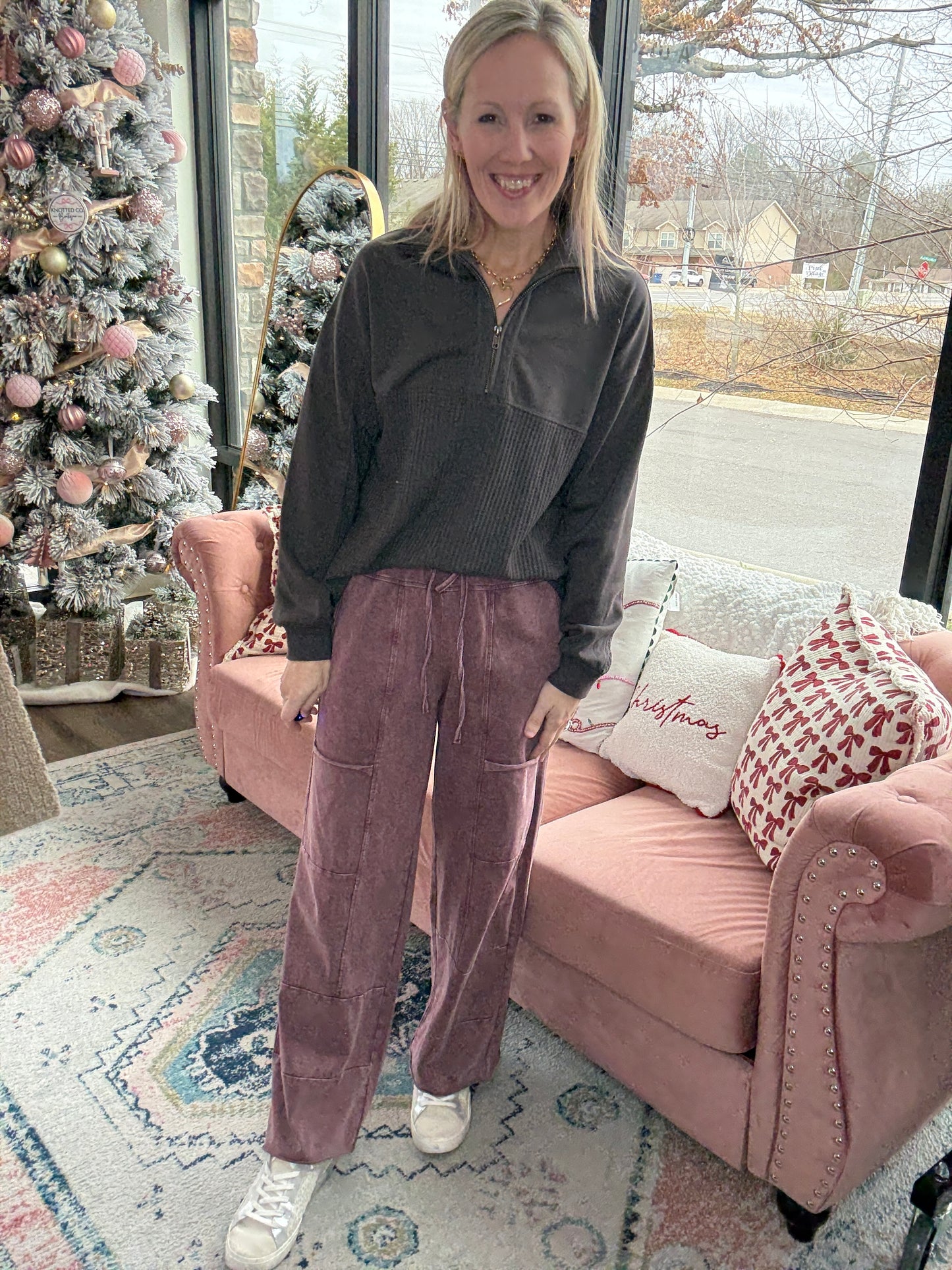 Daydream Pocket Pant- Wine