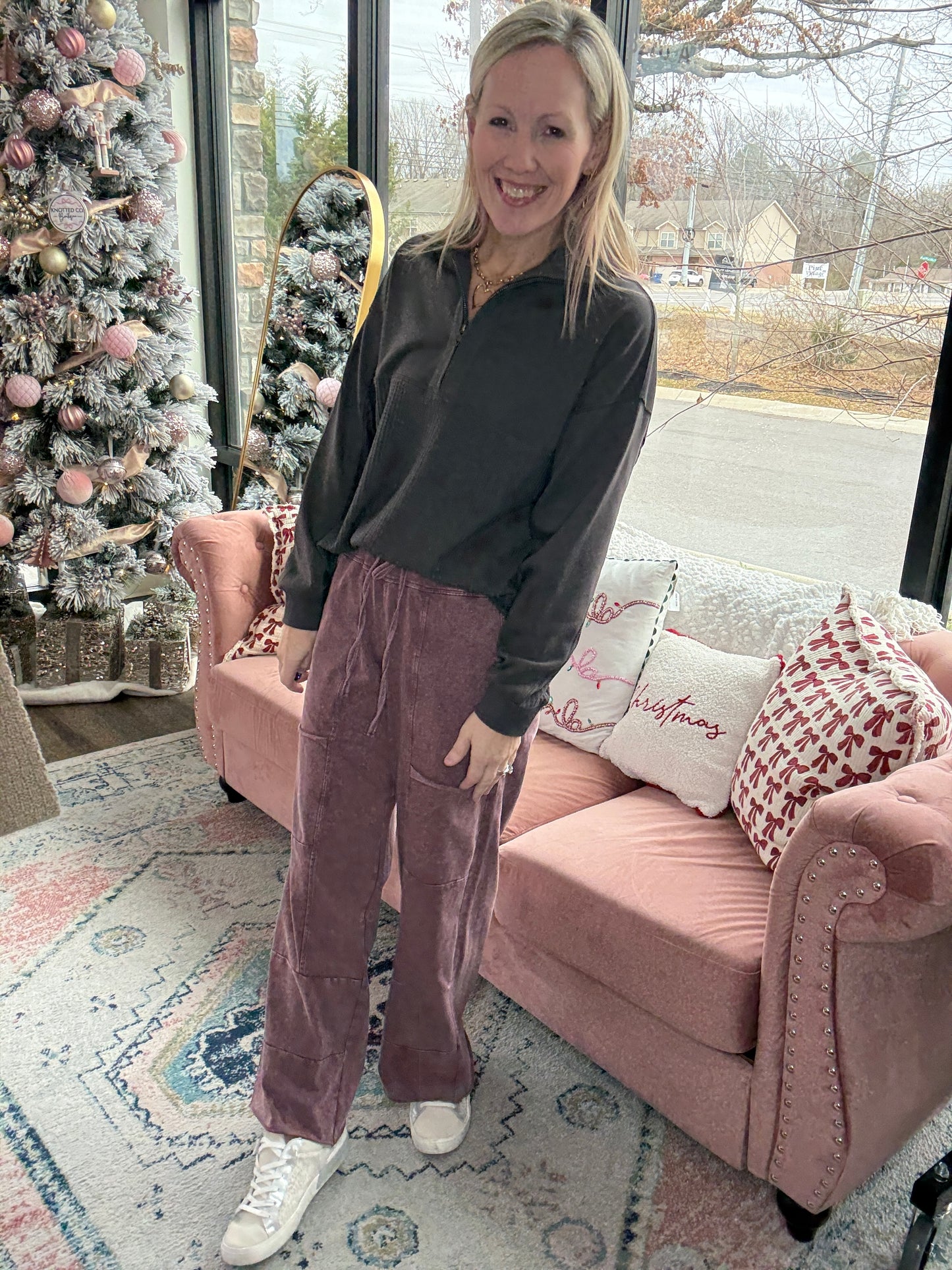 Daydream Pocket Pant- Wine