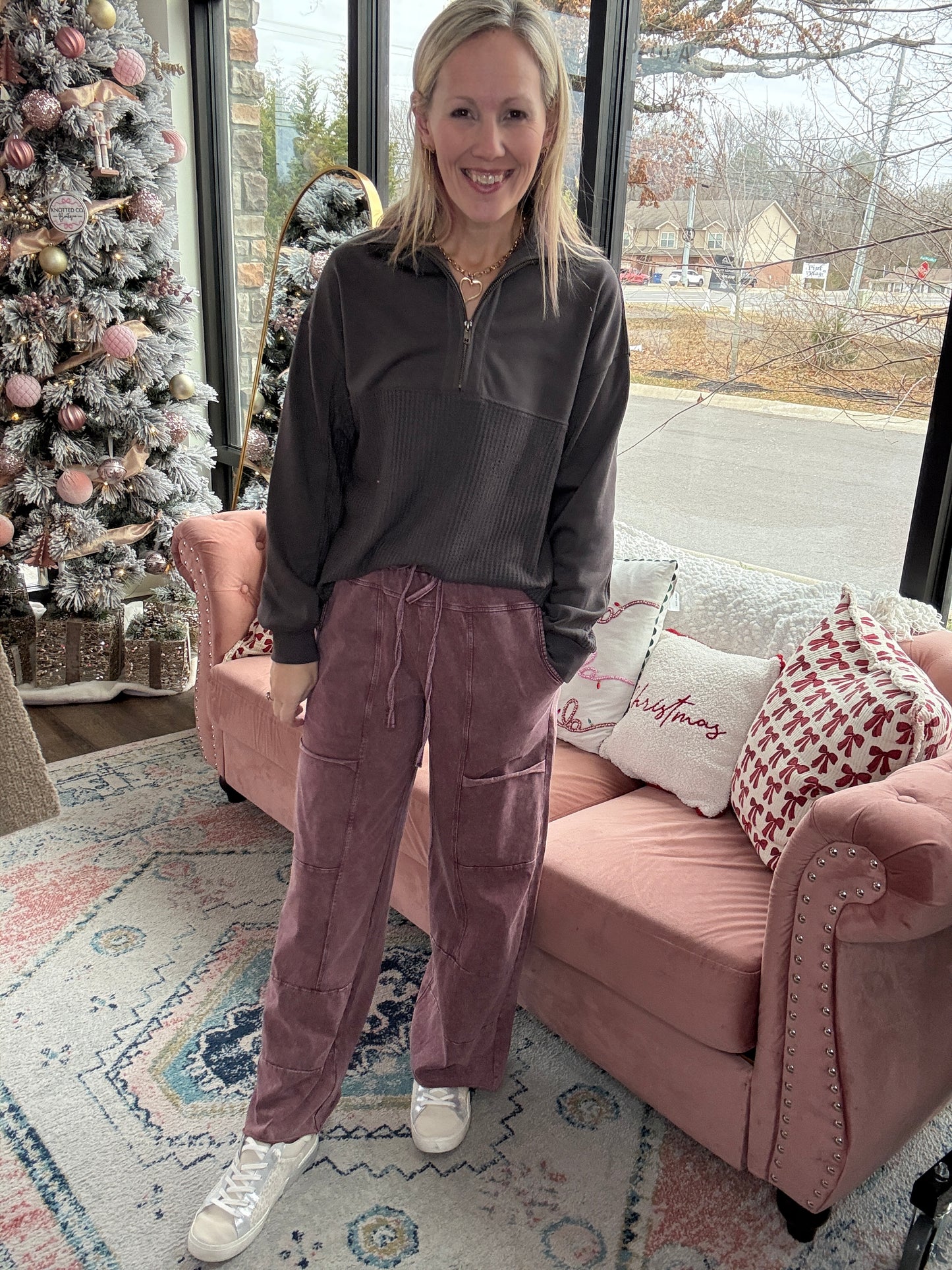 Daydream Pocket Pant- Wine