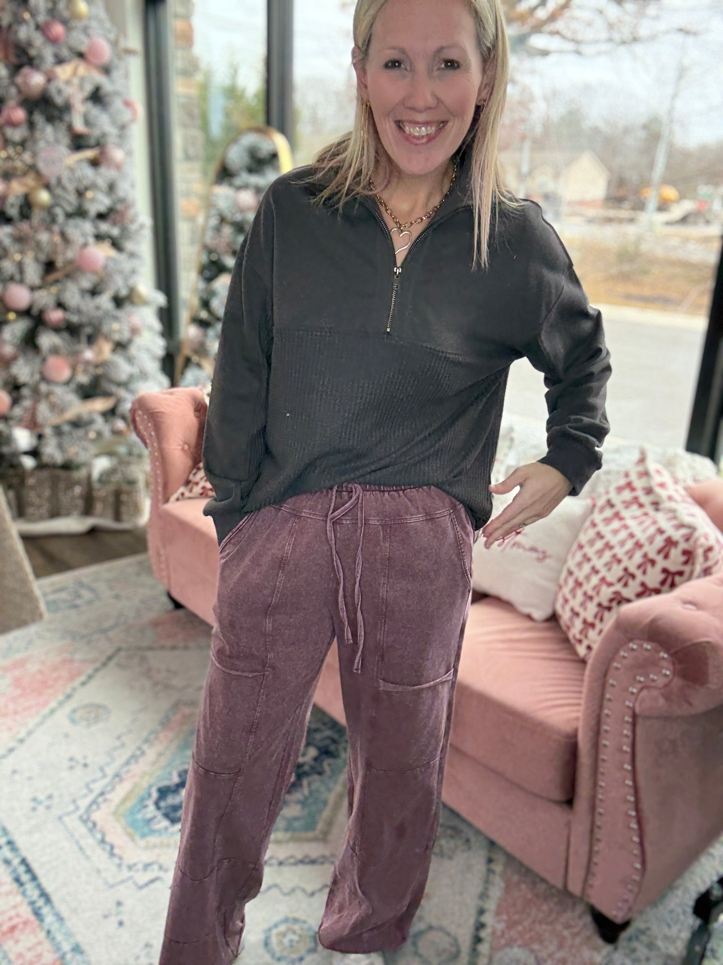 Daydream Pocket Pant- Wine