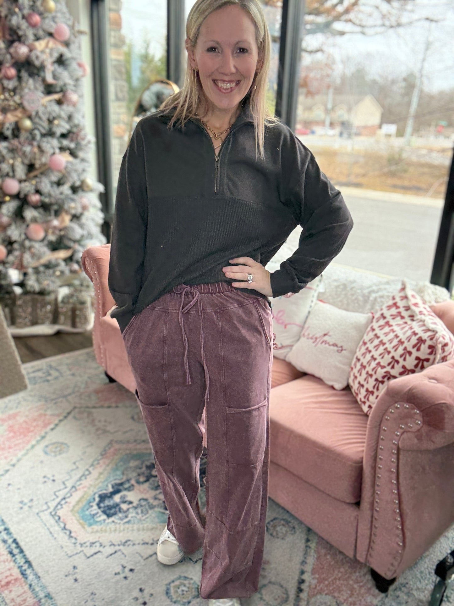 Daydream Pocket Pant- Wine