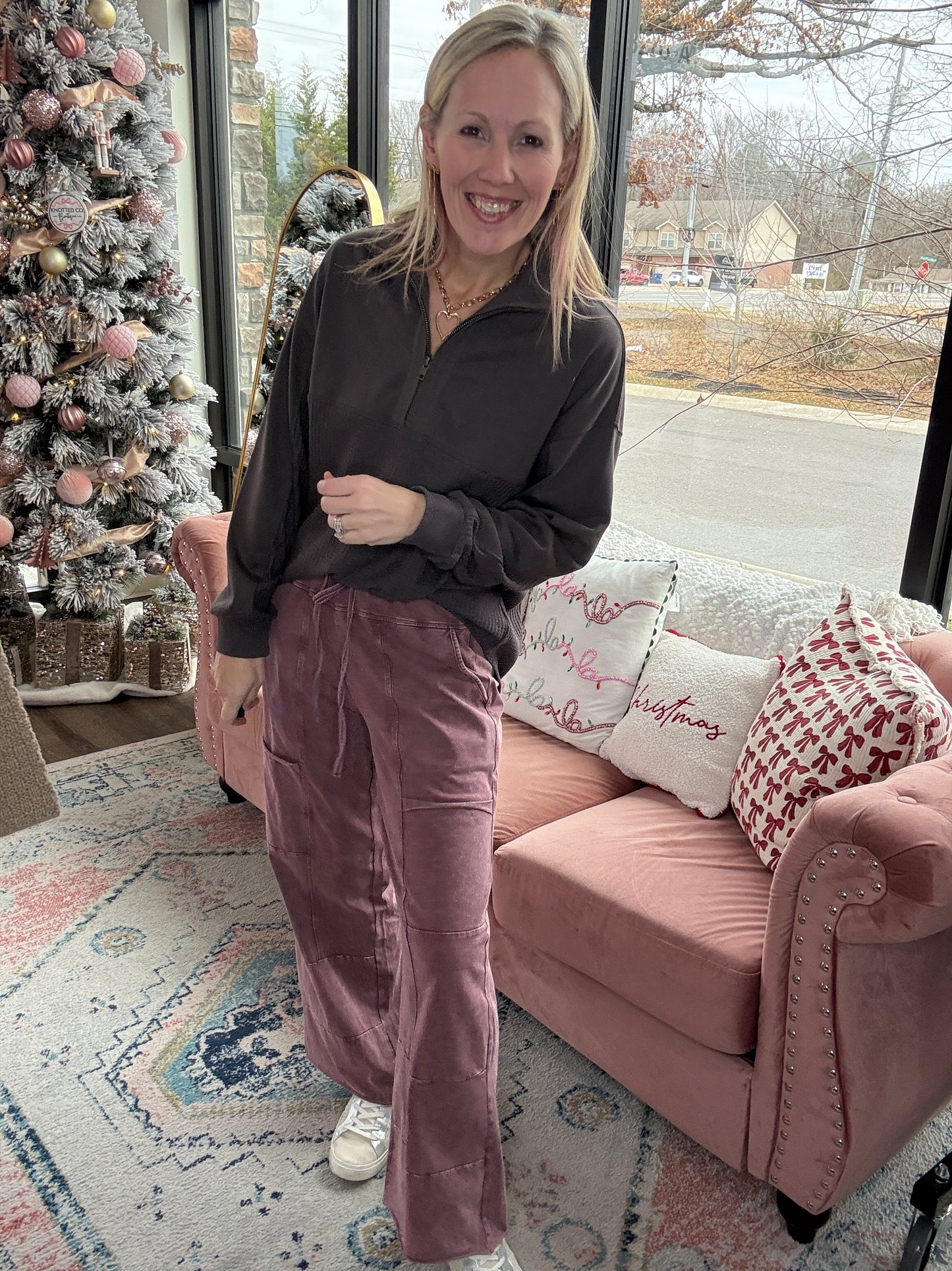 Daydream Pocket Pant- Wine