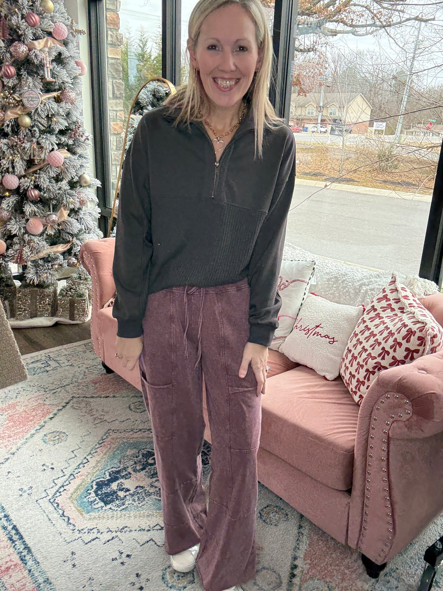 Daydream Pocket Pant- Wine