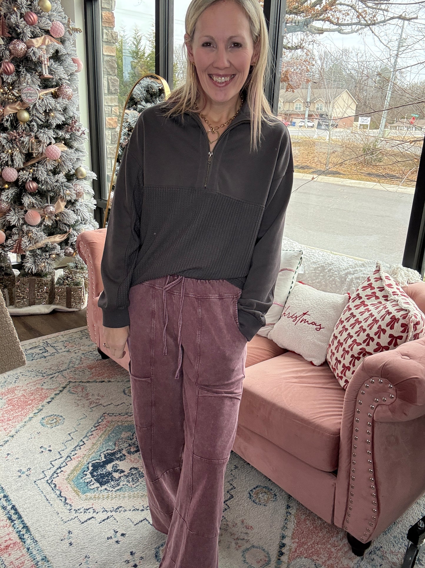 Daydream Pocket Pant- Wine