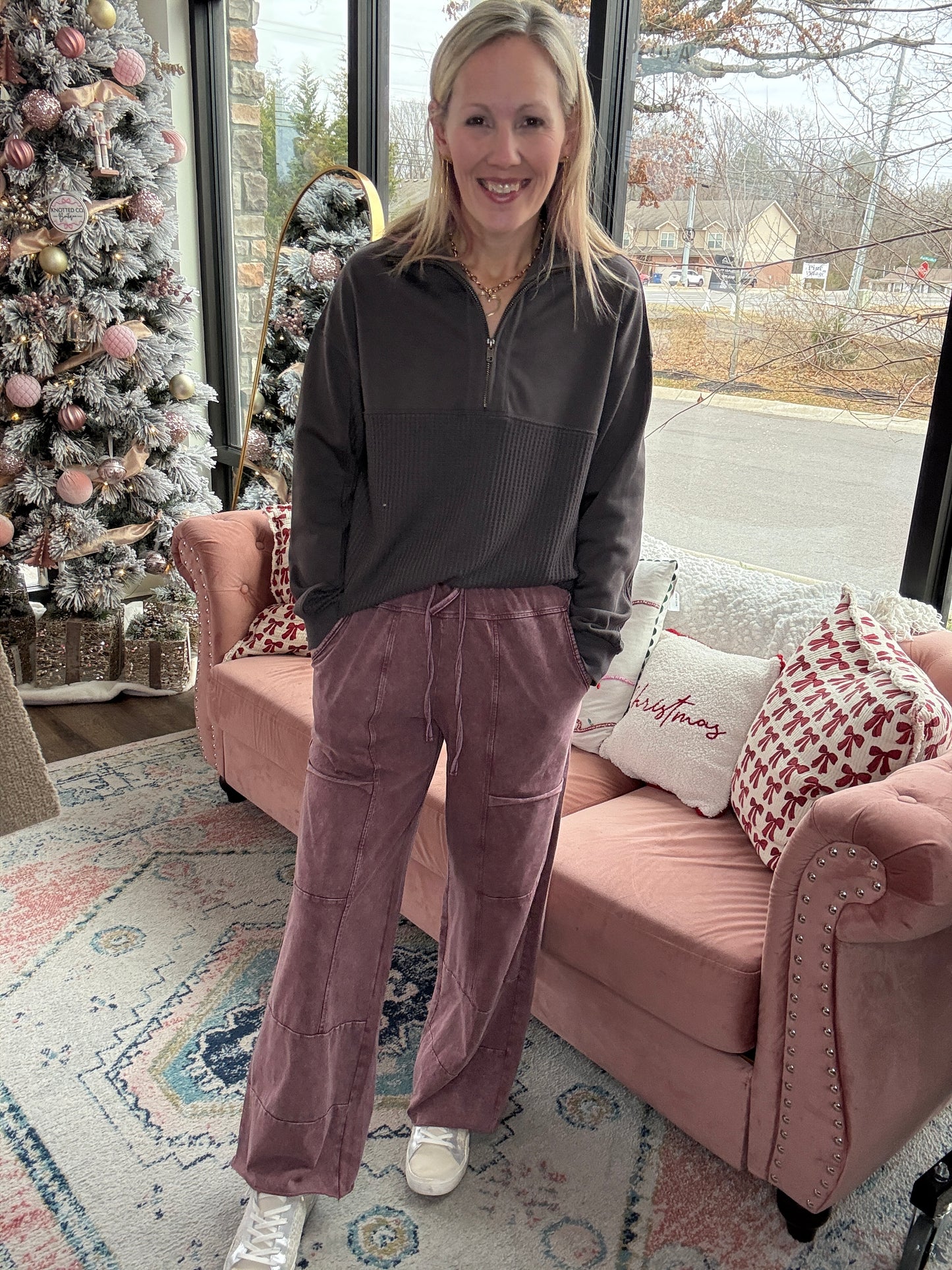 Daydream Pocket Pant- Wine
