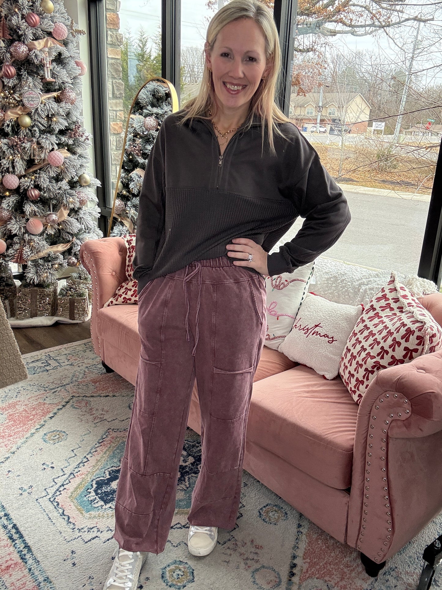 Daydream Pocket Pant- Wine
