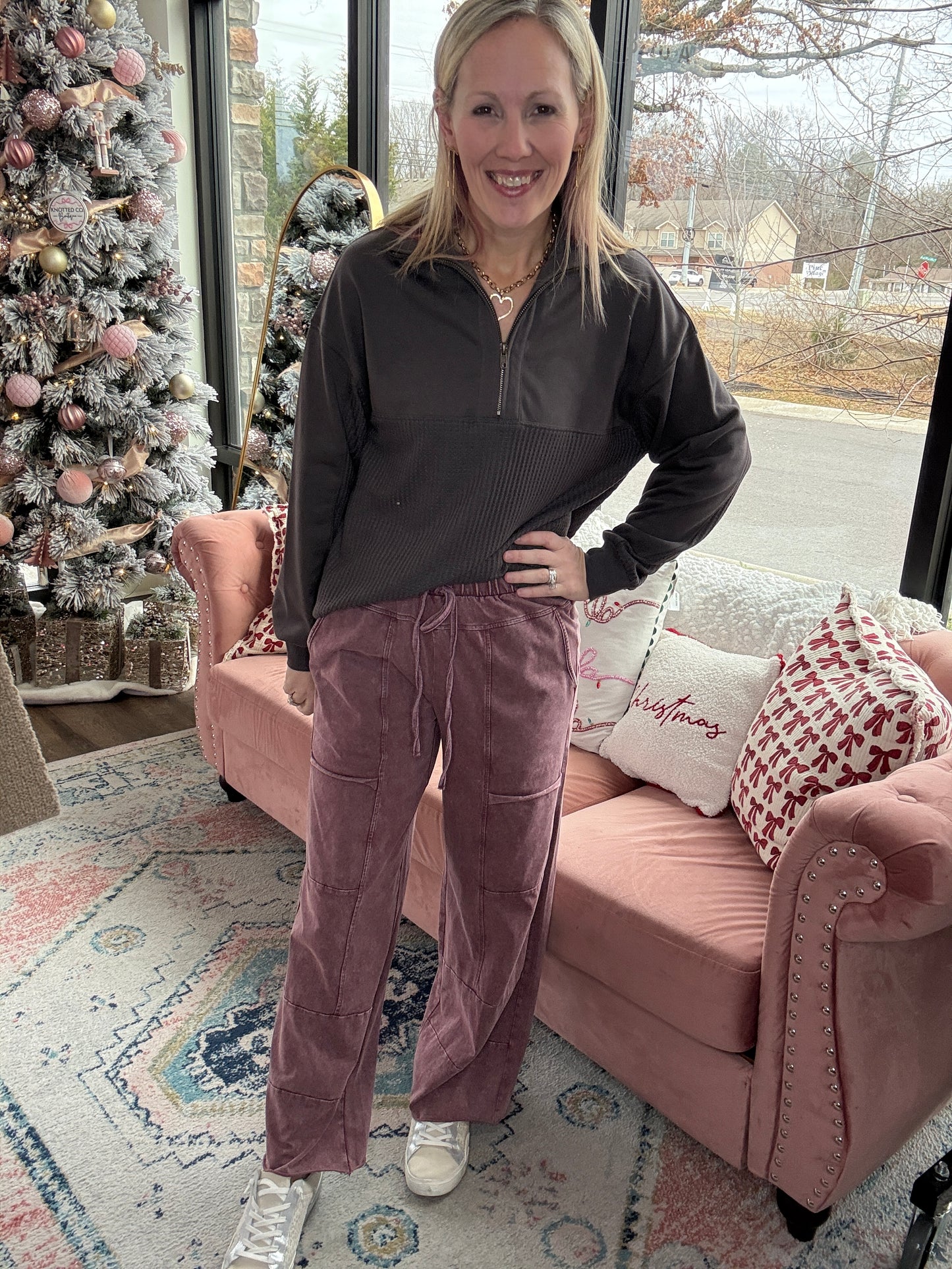 Daydream Pocket Pant- Wine