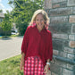 Sutton Button Up Top- Burgundy