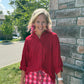 Sutton Button Up Top- Burgundy