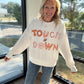 Touchdowns & Bows Sweatshirt- White