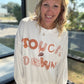 Touchdowns & Bows Sweatshirt- White