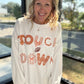 Touchdowns & Bows Sweatshirt- White