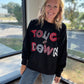 Touchdowns & Bows Sweatshirt- Black/Red