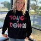 Touchdowns & Bows Sweatshirt- Black/Red
