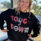 Touchdowns & Bows Sweatshirt- Black/Red