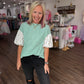 Spring Patchwork Top- Green
