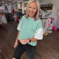 Spring Patchwork Top- Green