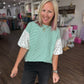 Spring Patchwork Top- Green