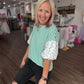 Spring Patchwork Top- Green