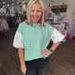 Spring Patchwork Top- Green