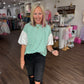 Spring Patchwork Top- Green