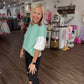 Spring Patchwork Top- Green