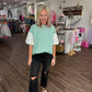 Spring Patchwork Top- Green