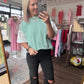 Spring Patchwork Top- Green