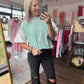 Spring Patchwork Top- Green