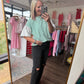 Spring Patchwork Top- Green