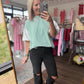 Spring Patchwork Top- Green