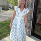 Porcelain Blue Zip Dress