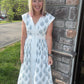 Porcelain Blue Zip Dress