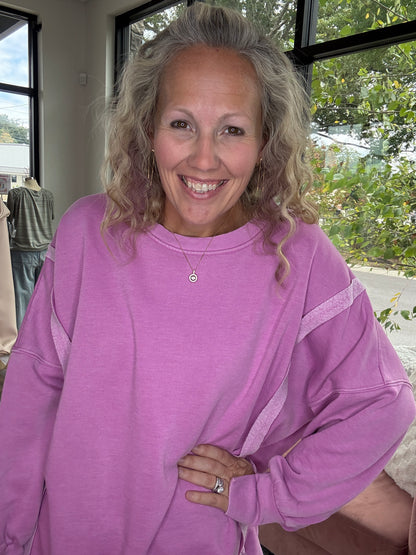 Classic Crew Pullover- Wild Berry