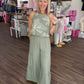 Breezy Days Linen Pant- Sage