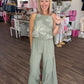 Breezy Days Linen Pant- Sage