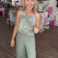 Breezy Days Linen Pant- Sage