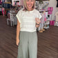Breezy Days Linen Pant- Sage