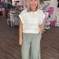 Breezy Days Linen Pant- Sage