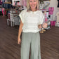 Breezy Days Linen Pant- Sage