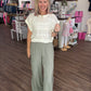 Breezy Days Linen Pant- Sage