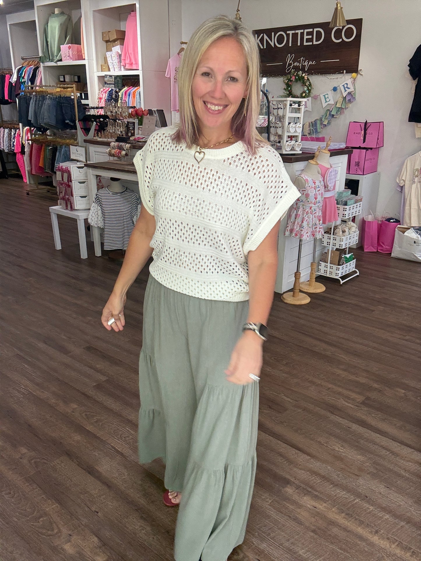 Breezy Days Linen Pant- Sage