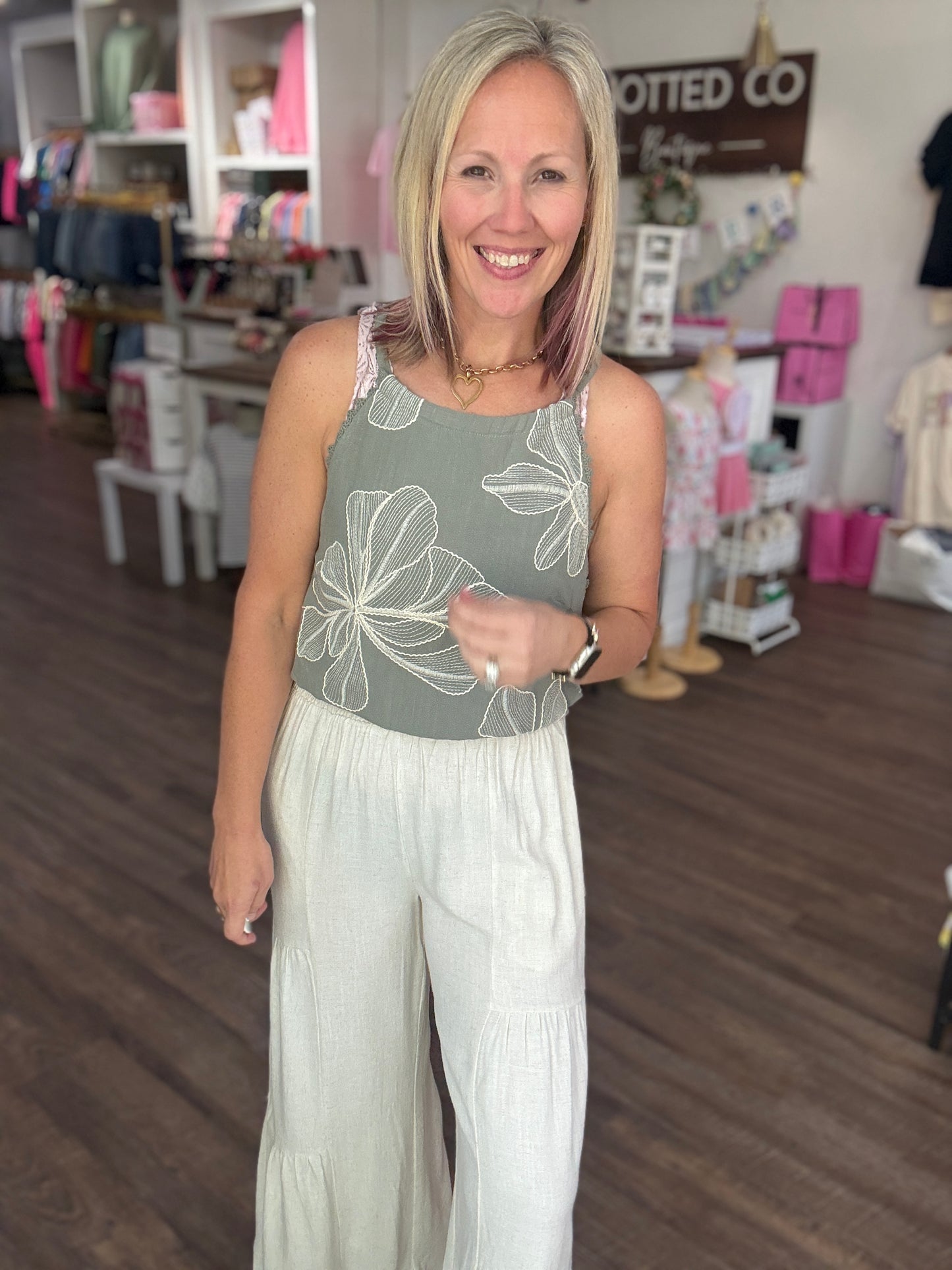 Breezy Days Linen Pant- Natural
