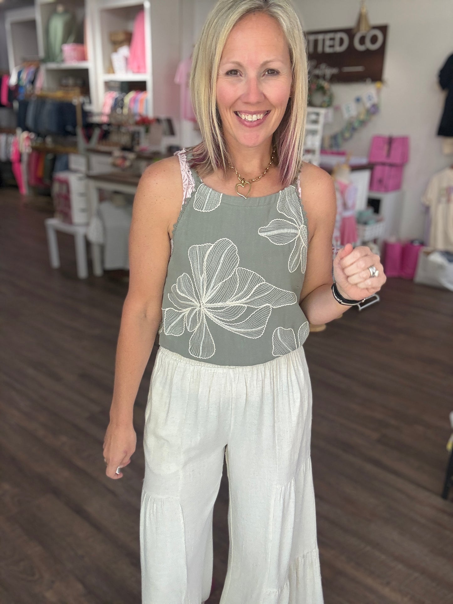 Breezy Days Linen Pant- Natural