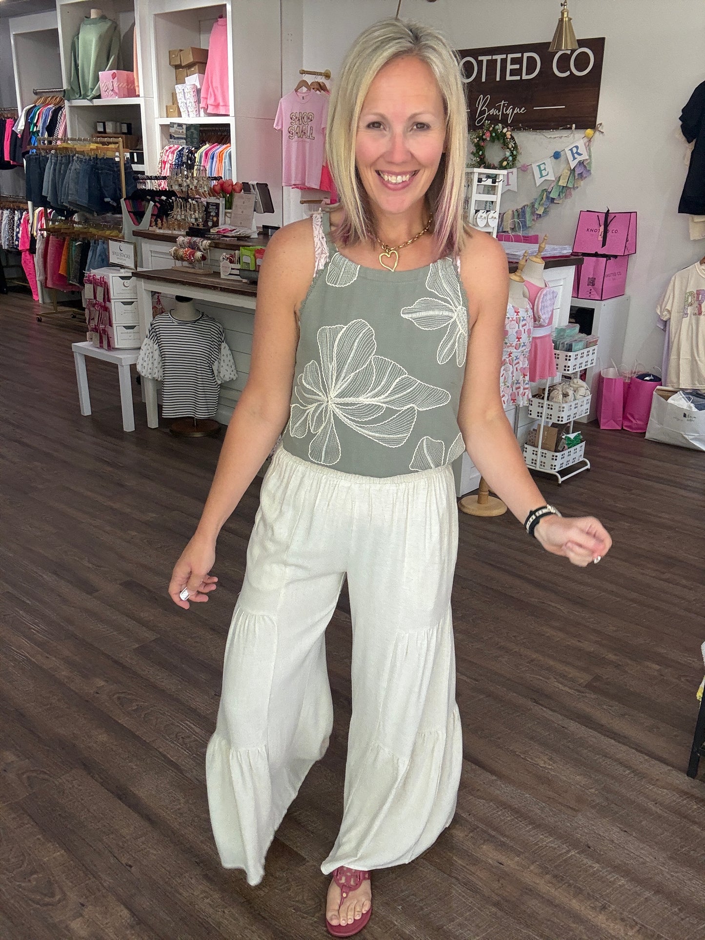 Breezy Days Linen Pant- Natural