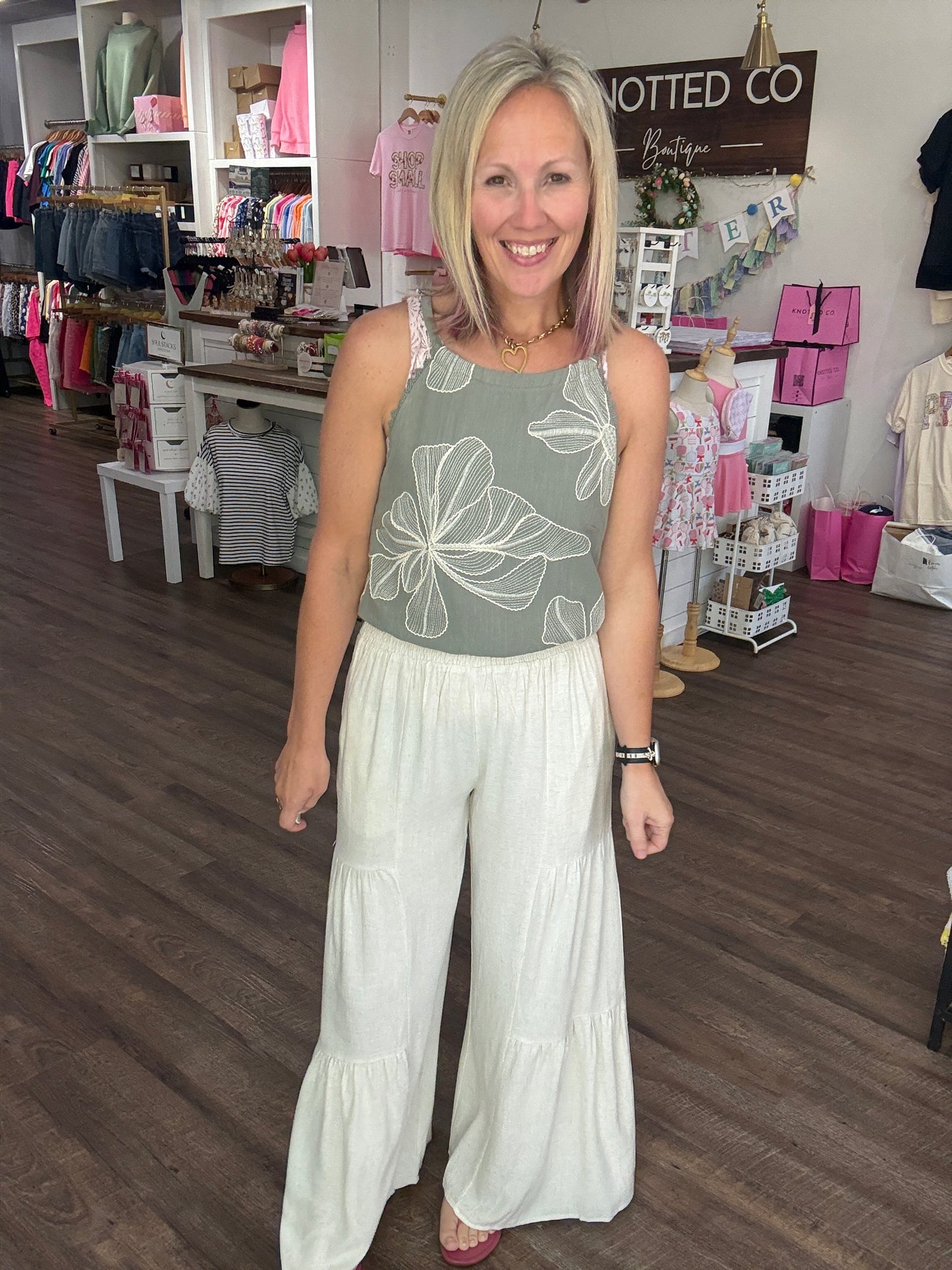 Breezy Days Linen Pant- Natural