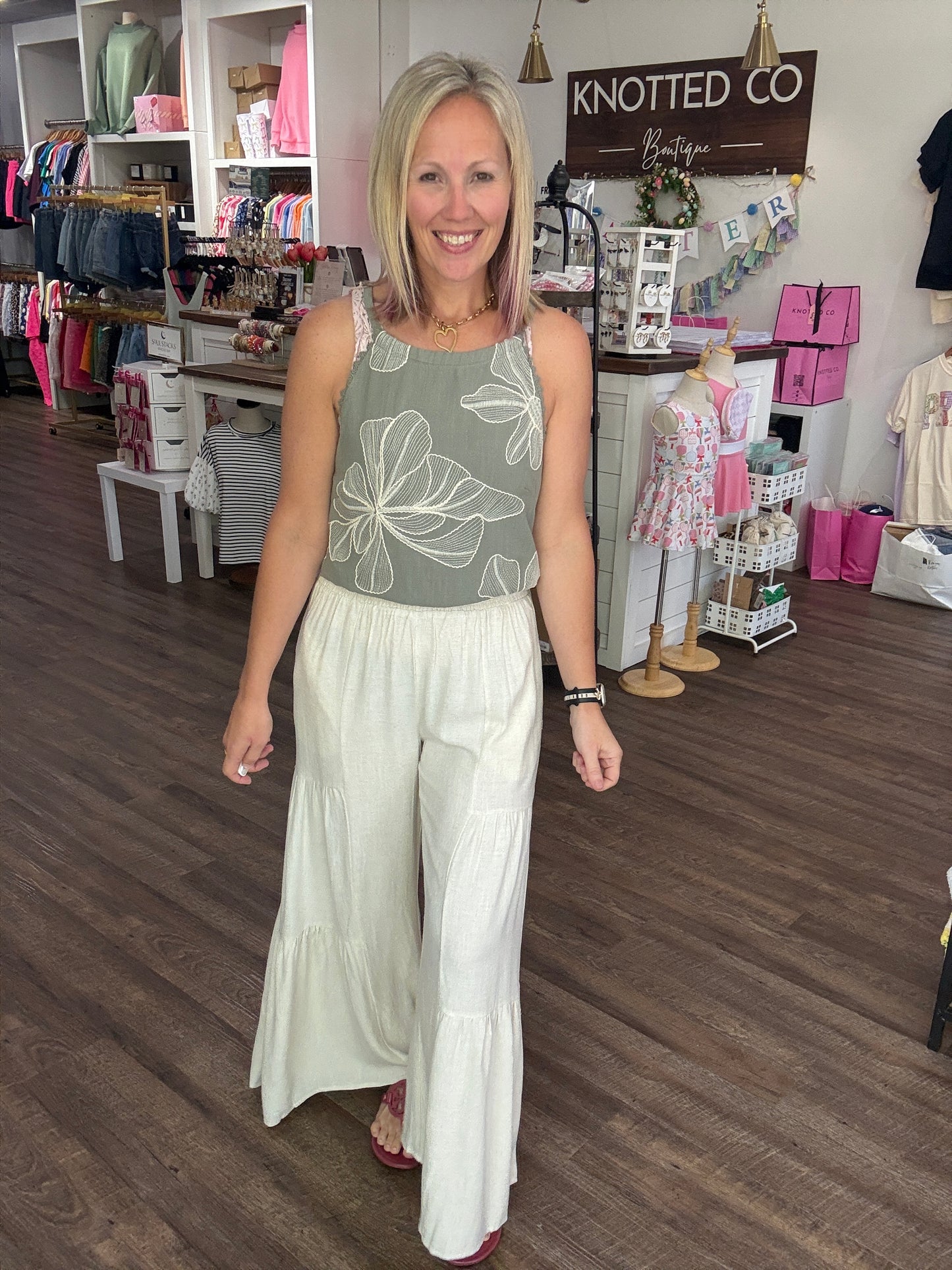 Breezy Days Linen Pant- Natural